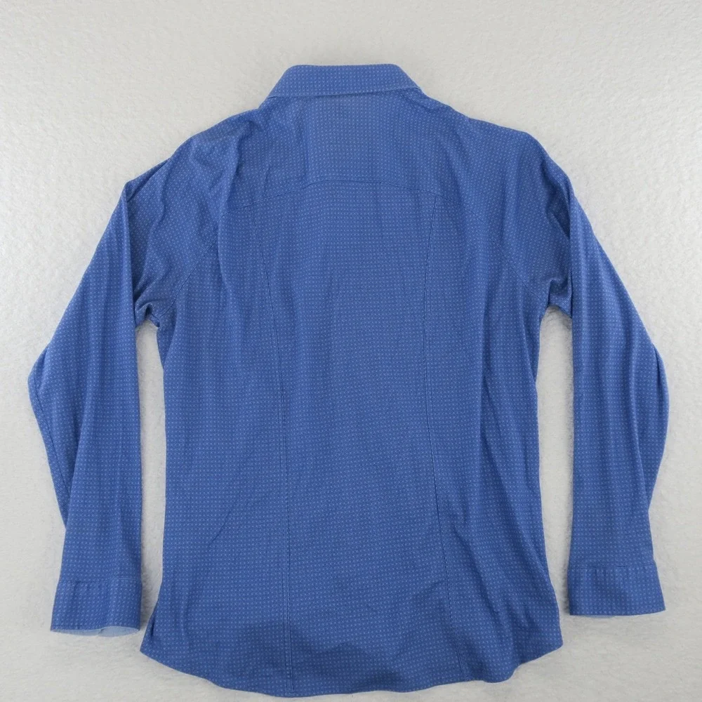 Desoto Made For‎ Movement Button Up Shirt Mens XL Blue Cotton Stretch